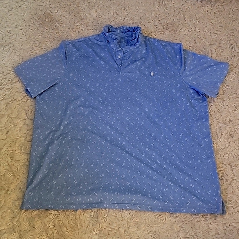 Blue polo shirt